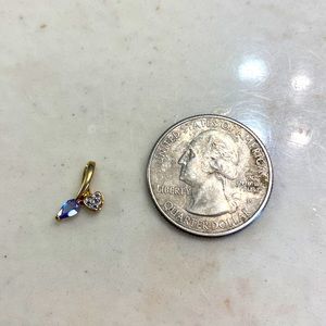 10k Diamond and Amethyst Pendant